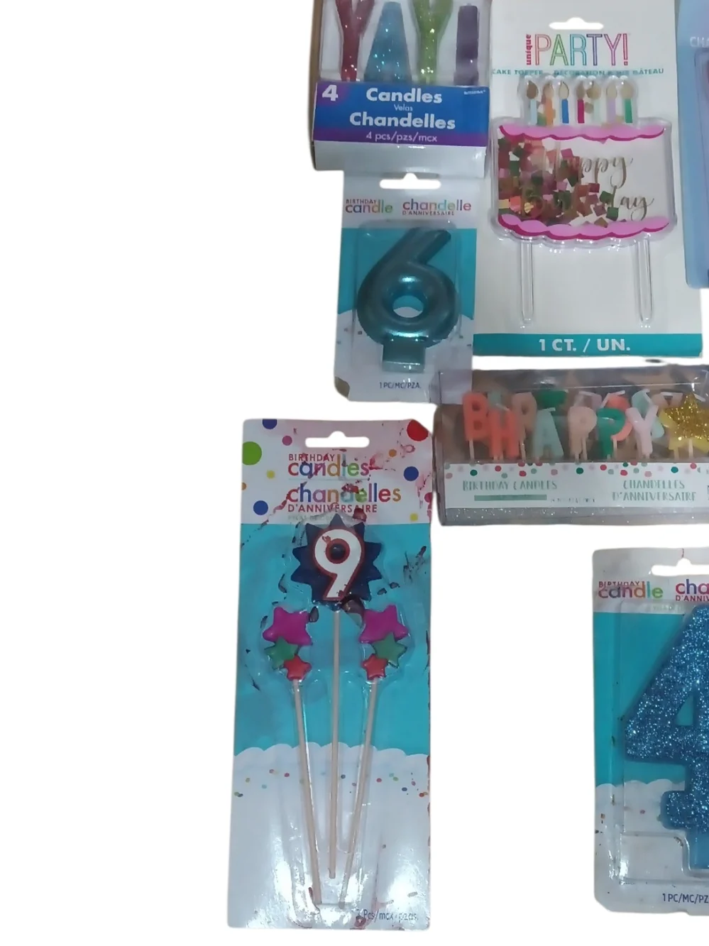Assorted Birthday Number & Candle Set - Multi-Color by Amscan